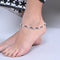 Sterling Silver Anklet with Leaf Link Chain – Lightweight and Trendy