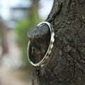 Silver Kada with Textured  Diamond Cut Finish
