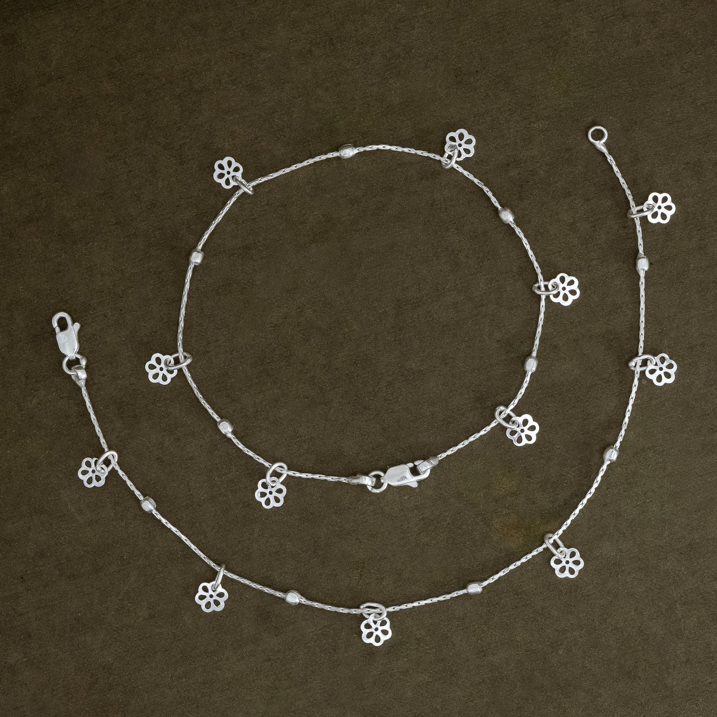 Silver Charm Anklet (Special Offer Phone and Nosepin free)