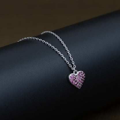 Heart Design Silver Chain Pendent
