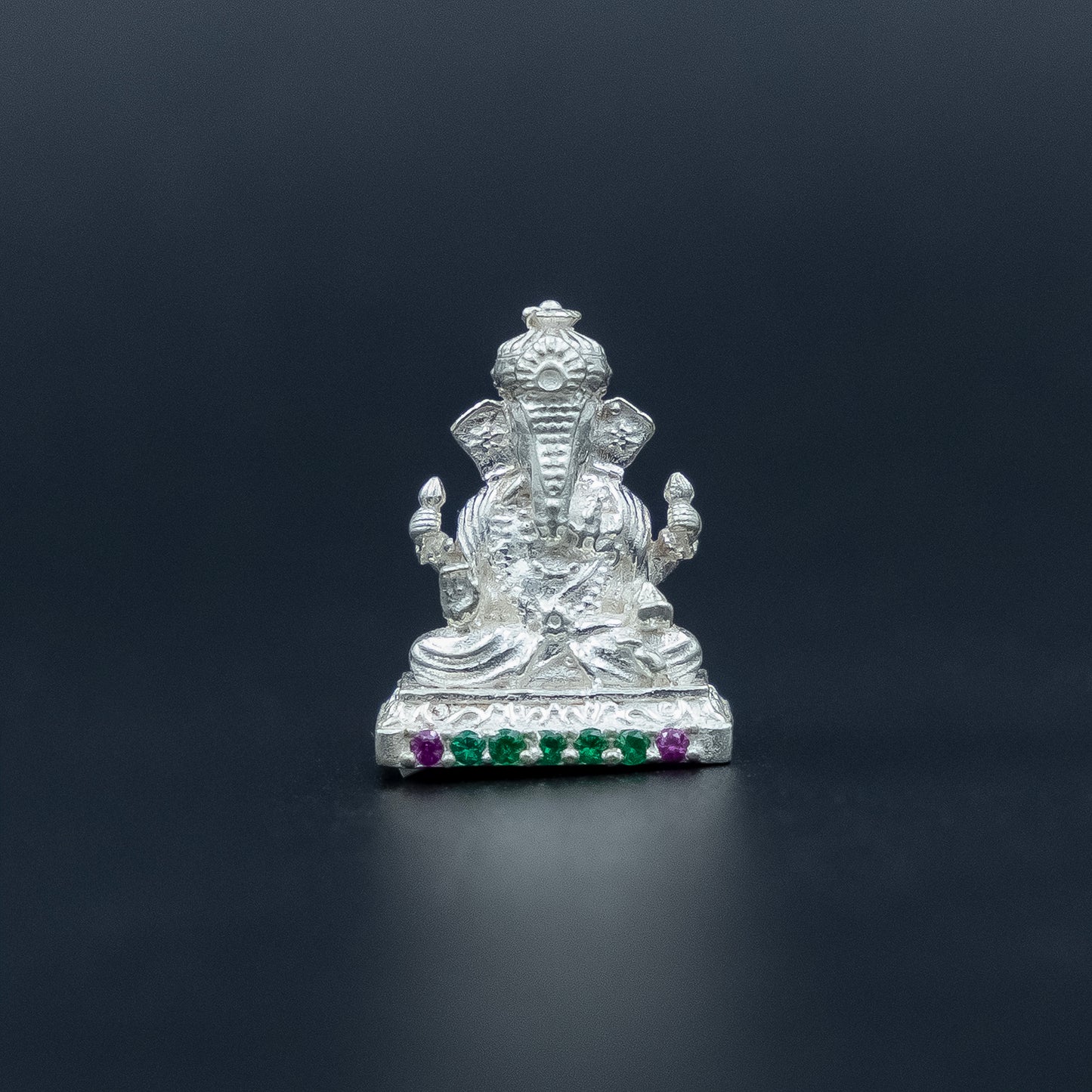 Silver Antique Lord Ganesha Murti