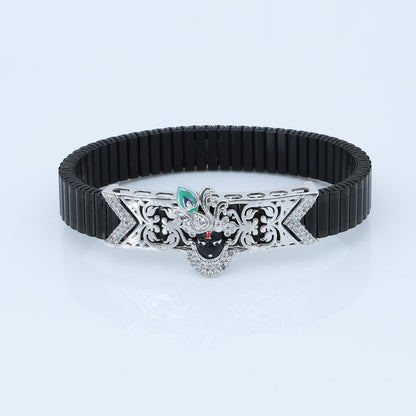 Pure Silver Krishna Design Bracelet