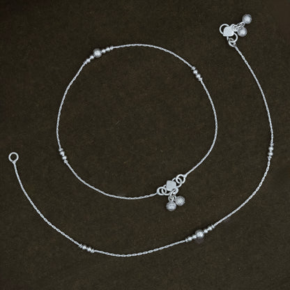 Simple Silver Chain Anklet
