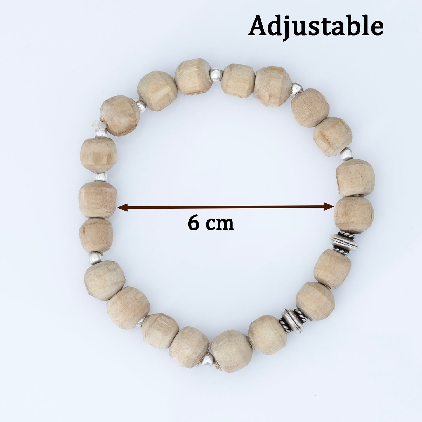 Tulsi Spiritual Aura Silver Bracelet