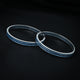 Multiple Blue Stones Silver Bangles For Girls