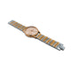 Gold Plated Designer Silver Wristwatch with Elegant Wavy Pattern