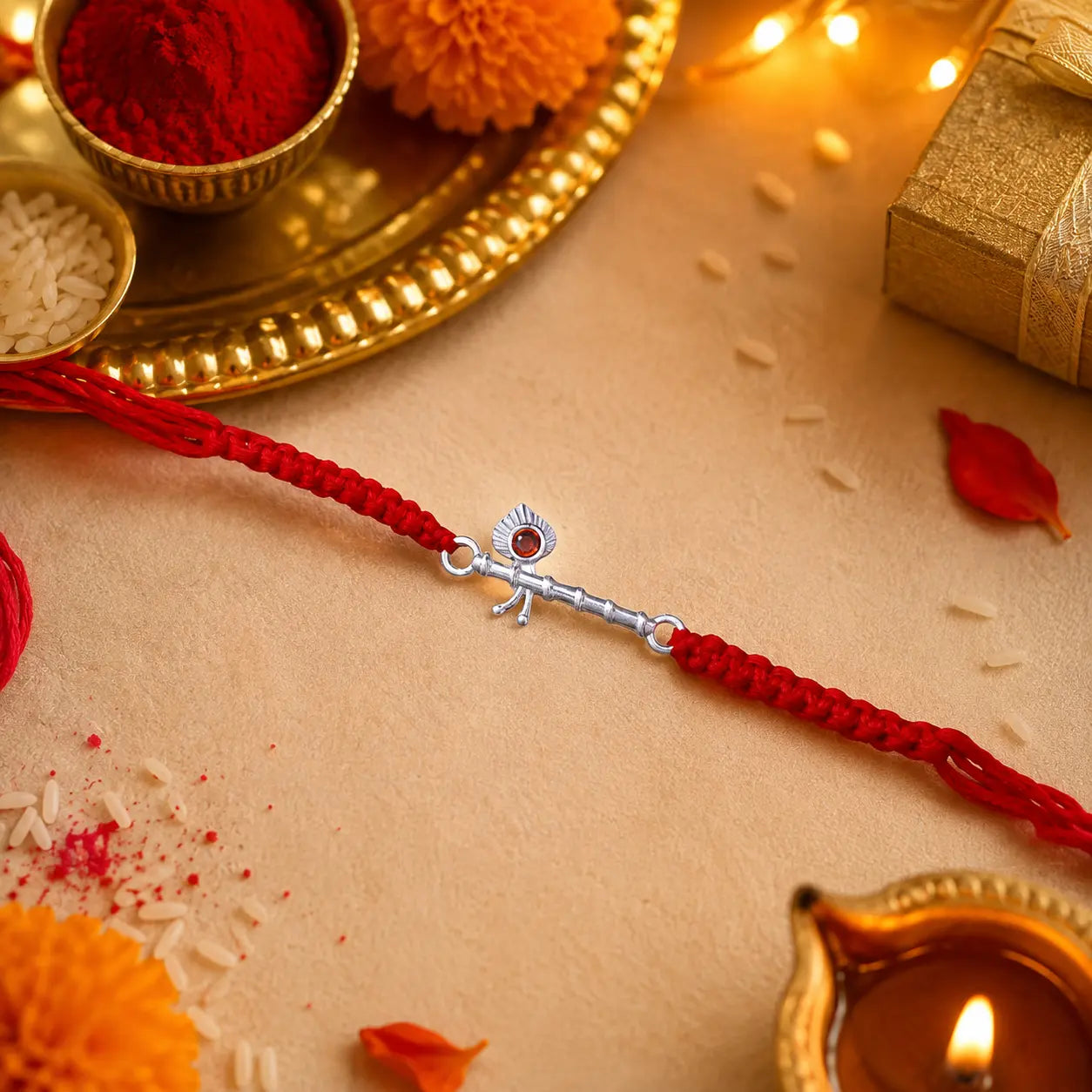 Silver Basuri Rakhi