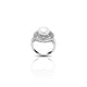 Sterling Silver "Pearl in the Heart" Ring for Women