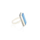 Silver Sky Rectangle Shape Ring