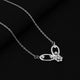 Silver Minimal Gems Chain Pendant