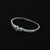 Silver Green Oval Shape Gem Stone Royal Bracelet for Girls