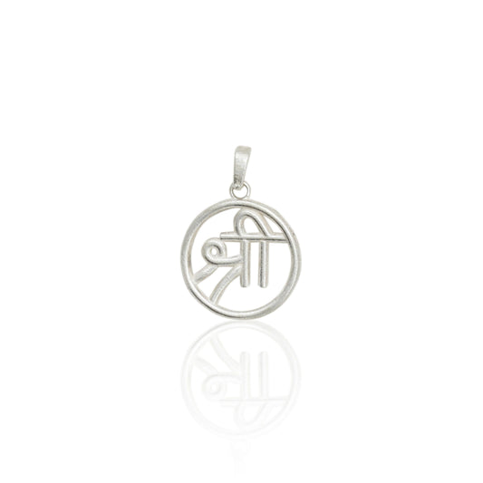 925 silver pendant featuring the sacred 'श्री' sign for spiritual significance