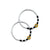 Silver Yellow Evil Eye with Black and Silver Beads Kada Payal for Baby