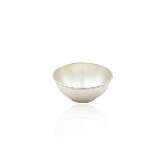 Elegant silver bowl with a simple, refined pattern