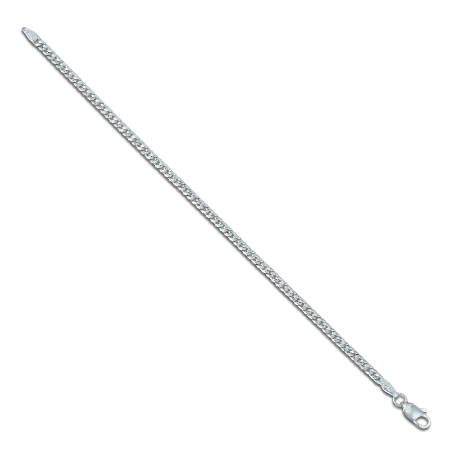 Sterling Silver Chain Mens Bracelet 