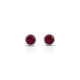 Beautiful Round Pink Stone Silver Earrings