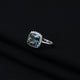 Stylish sterling silver ring for women showcasing a stunning synthetic rainbow quartz