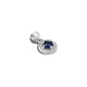 Sterling Silver Round Blue Stone Pendant for Girls