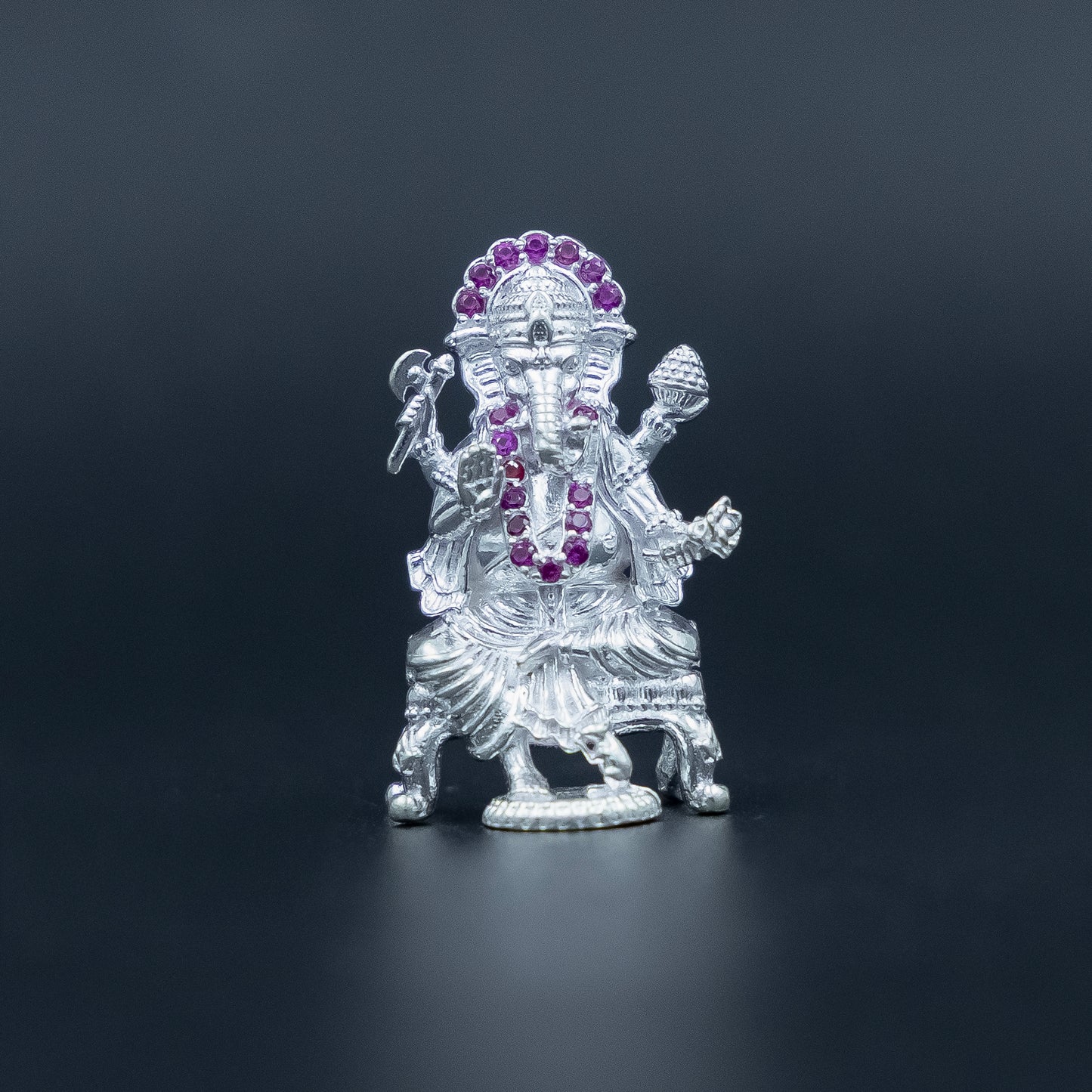 Adorn Your Home with the Divine Grace of Our Beautiful Silver Ganesha Idol