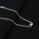 Silver Blue Evil Eyes Charming Beads Chain