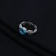 Silver Ring with a Mesmerizing Blue Stone