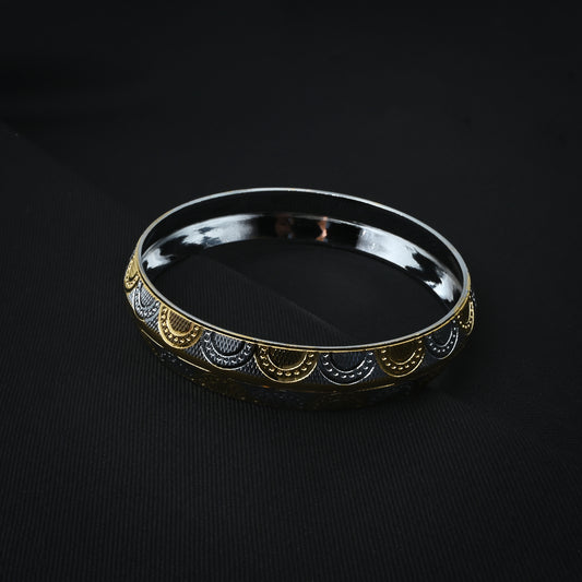 Elegant gold-plated silver kada for men