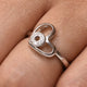 Elegant Sterling Silver Ring for Girls with Heart Design