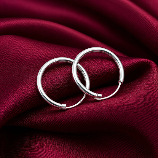 Sleek Silver Earrings for Girls Casual Daily Wear