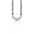 Silver Center CZ Stone Three Circle Design Mangalsutra for Girls