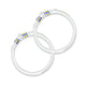 Silver Solitaire Colourful Girls Kada Pair - Elegant and Vibrant Bracelets