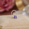 Chic Silver Nosepin with Purple Stone