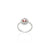 Silver Red Radiance Minimal Gemstone Ring