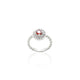 Silver Red Radiance Minimal Gemstone Ring