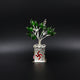 Premium silver Tulsi planter, perfect for promoting peace, prosperity, and positivity in any space