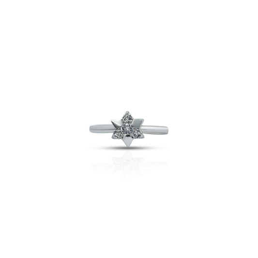 Elegant silver star ring, beautifully designed for a timeless look.