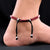 Silver Versatile Golden Beaded Evil Eye Red Thread Anklets