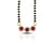 Stylish Mangalsutra with Three Ruby Gemstones and Black Beads