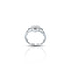 Elegant sterling silver ring featuring a classic heart shape