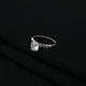 Sterling Silver Simulated Diamond Solitaire Ring for Girls