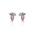 Stunning Rose Gold Plated Silver Earrings Adorned with Pearl