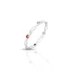Silver Premium Red &amp; Purple Gemstone Bangles for Women
