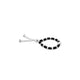 Silver Center Silver Bead with Black Beads Anklet for Girls