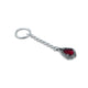 Red Gemstone Designer Silver Keychain