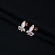 Stunning Rose Gold Plated Silver Earrings Adorned with Pearl