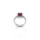 Sterling Silver Cushion-Cut Pink Gemstone Ring for Her