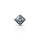 Sterling Silver Star Square Design Ring