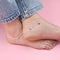 Two-Tone Love Heart Silver Anklet