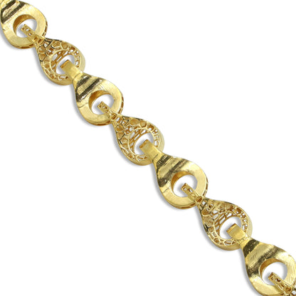 Gold-plated silver chain bracelet with a refined, minimalist design