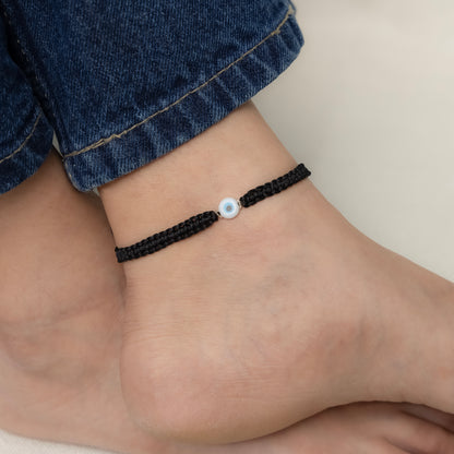 Black Thread Evil Eye Bracelet/Anklet Adjustable Nazar Protection