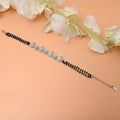 Elegant Silver Mangalsutra Bracelet for Girls – White Water Drop Shaped Stones Design